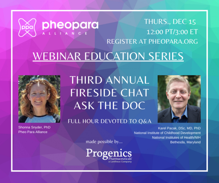 Third Annual Fireside Chat Ask the Doc from Pheo Para Alliance